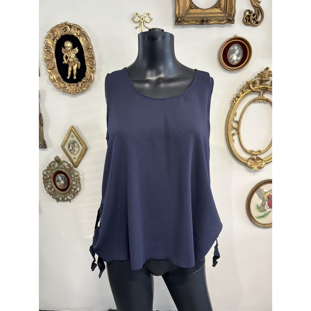 MM6 Maison Martin Margiela Navy Blue Sleeveless Top Size 42
